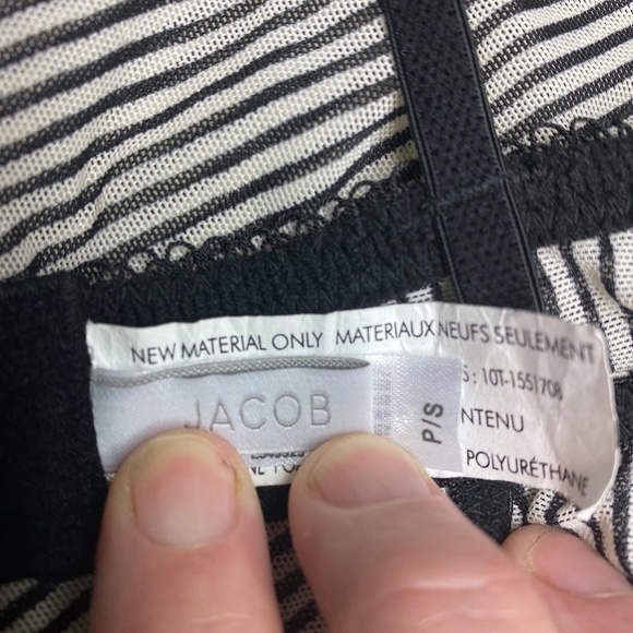 Jacob BLK/WHT Striped Nightgown, S. *P1053 - Picture 5 of 5